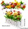 Artificial Flower Plants - Mixed Color Daisies in Picket Fence Pot for Indoor Office Wedding Home Decor, 2 Sets